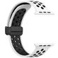 Mobigear Sport Plus Mag Bracelet Silicone Apple Watch Fermeture magnétique - 42/41/40/38 mm - Noir / Blanc