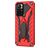 Mobigear Armor Stand Coque POCO M4 Pro 5G Coque arrière Rigide Anti-Chocs avec Support Amovible - Rouge