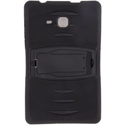 Xccess Survivor Essential Coque Samsung Galaxy Tab A 7.0 (2016) Coque arrière en Plastique rigide,Silicone + Support Amovible - Noir