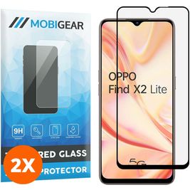 Mobigear Premium OPPO Find X2 Lite Verre trempé Protection d'écran - Compatible Coque - Noir (Lot de 2)
