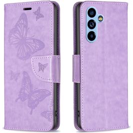 Mobigear Butterfly Housse Samsung Galaxy A54 Etui Porte-Monnaie - Violet