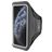 Mobiparts Comfort Fit Brassard Téléphone iPhone 11 Pro Brassard Coque de Sport en Neoprène - Noir