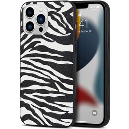 Mobigear Safari Coque iPhone 14 Plus Coque arrière en TPU Souple - Zèbre