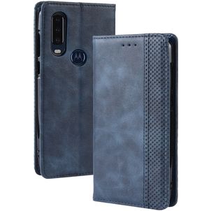 Mobigear Sensation Housse Motorola One Action Etui Porte-Monnaie - Bleu