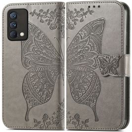 Mobigear Butterfly Housse Realme GT Master Edition Etui Porte-Monnaie - Gris