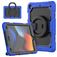 Mobigear RingGuard Coque iPad 9 (2021) Coque arrière en Plastique rigide,Silicone + Support Amovible - Bleu
