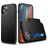 Mobigear Card iPhone 12 Mini Plastique rigide Coque arrière Antichoc avec porte-cartes - Noir