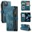 CaseMe C30 iPhone 13 Étui Portefeuille - Bleu