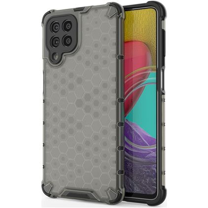 Mobigear Honeycomb Samsung Galaxy M53 Plastique rigide Coque arrière Antichoc - Noir