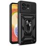 Mobigear Armor Ring Cam Slide Coque Motorola Edge 40 Pro Coque arrière Rigide Anti-Chocs avec Anneau-Support et Protecteur Lentilles - Noir