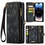 Caseme 008 Housse iPhone 14 Pro Max Etui avec Coque Détachable Porte-Monnaie - Noir