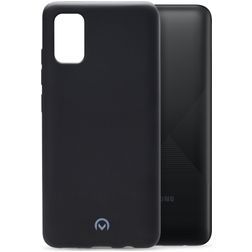 Mobilize Rubber Gelly Coque Samsung Galaxy A02s Coque arrière en TPU Souple - Matt Black