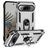 Mobigear Armor Ring Coque Google Pixel 9 Pro XL Coque arrière Rigide Anti-Chocs avec Anneau-Support - Argent