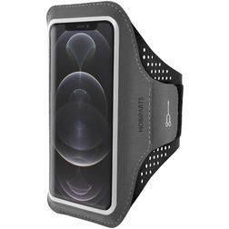 Mobiparts Comfort Fit Brassard Téléphone iPhone 12 Pro Max Brassard Coque de Sport en Neoprène - Noir