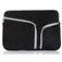 Mobigear Double Zipper Pochette Ordinateur portable en Neoprène 12 Pouces Housse ordinateur - Noir