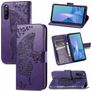 Mobigear Butterfly Housse Sony Xperia 10 III Etui Porte-Monnaie - Violet