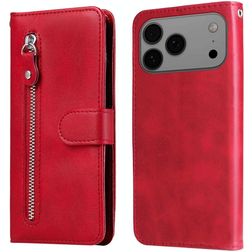 Mobigear Zipper iPhone 17 Pro Max Étui Portefeuille - Rouge
