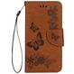 Mobigear Butterfly Housse iPhone XS Etui Porte-Monnaie - Marron