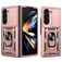 Mobigear Armor Ring Cam Slide Coque Samsung Galaxy Z Fold 7 Coque arrière Rigide Anti-Chocs avec Anneau-Support et Protecteur Lentilles - Rose doré