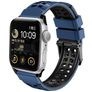 Mobigear Aero Armor Bracelet Silicone Apple Watch Fermeture boucle ardillon - 42/41/40/38 mm - Noir / Bleu Marin