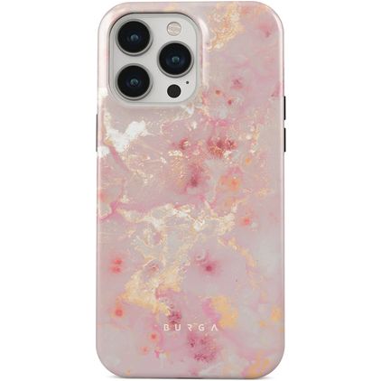 Burga Tough Coque iPhone 15 Pro Coque arrière Rigide Anti-Chocs - Golden Coral