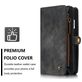 Caseme 008 Housse iPhone SE (2020) Etui avec Coque Détachable Porte-Monnaie - Noir