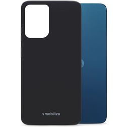 Mobilize Rubber Gelly Coque Motorola Moto G34 Coque arrière en TPU Souple - Matt Black