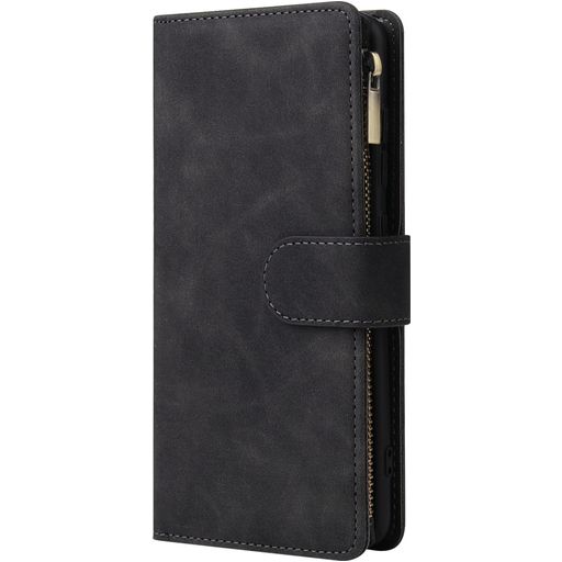 Mobigear Zipper Housse Samsung Galaxy A51 Etui Porte-Monnaie - Noir