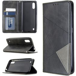 Mobigear Rhombus Slim Housse Samsung Galaxy A01 Etui - Noir