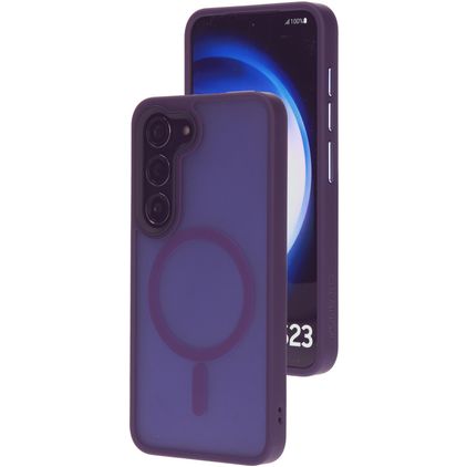 Mobiparts Hardcover Coque Samsung Galaxy S23 MagSafe Coque arrière Rigide - Satin Purple