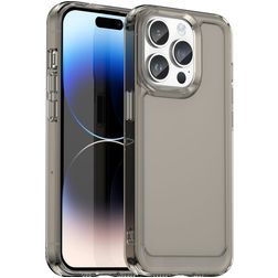 Mobigear Crystal Coque iPhone 15 Pro Max Coque arrière en TPU Souple - Gris
