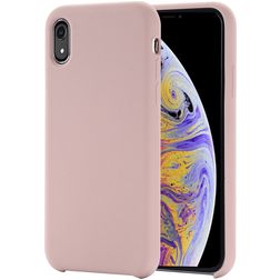 Mobigear Rubber Touch Coque iPhone XR Coque arrière en Silicone - Rose doré