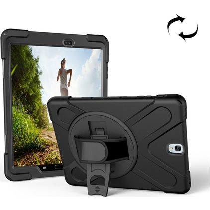 Mobigear SureGrip XGuard Coque Samsung Galaxy Tab S3 9.7 Coque arrière en Plastique rigide,Silicone + Support Amovible - Noir