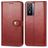 Mobigear Snap Button Housse Vivo Y76 Etui Porte-Monnaie - Rouge