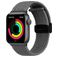 Mobigear Braided Mag Bracelet Nylon Apple Watch Fermeture magnétique - 49/46/45/44 mm - Gris