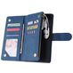Mobigear Zipper Housse OnePlus 8 Pro Etui Porte-Monnaie - Bleu