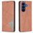 Mobigear Rhombus Slim Housse Samsung Galaxy A37 Etui - Marron