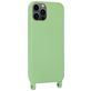 Mobigear Lanyard iPhone 14 Pro Max Coque avec cordon en Silicone - Vert