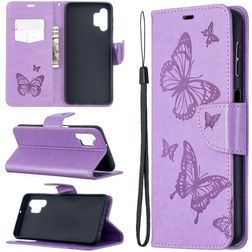 Mobigear Butterfly Housse Samsung Galaxy A32 5G Etui Porte-Monnaie - Violet
