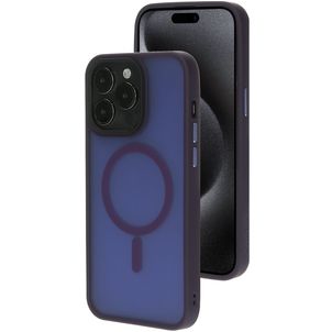 Mobiparts Hardcover Coque iPhone 15 Pro Max MagSafe Coque arrière Rigide - Satin Purple
