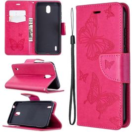 Mobigear Butterfly Housse Nokia 1.3 Etui Porte-Monnaie - Rose
