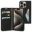 Mobiparts Classic Wallet Housse iPhone 15 Pro Etui Porte-Monnaie - Noir