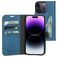 Mobiparts Classic Wallet Housse iPhone 14 Pro Etui Porte-Monnaie - Steel Blue