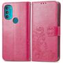 Mobigear Clover Motorola Moto G71 5G Étui Portefeuille - Magenta