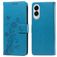 Mobigear Flowers Housse Samsung Galaxy S25 Edge Etui Porte-Monnaie - Bleu