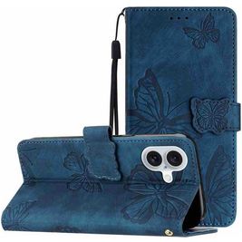 Mobigear Butterfly Housse iPhone 17 Etui Porte-Monnaie - Bleu