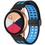 Mobigear Sport Plus Mag Bracelet Silicone Smartwatch Fermeture magnétique - Connexion universelle de 22 mm - Noir / Bleu