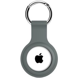 Xccess Keychain Coque Apple AirTag Porte-clés en Silicone Souple - Ash