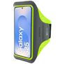 Mobiparts Comfort Fit Brassard Téléphone Samsung Galaxy S25 Brassard Coque de Sport en Neoprène - Neon Green