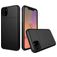 Mobigear Card iPhone 11 Plastique rigide Coque arrière Antichoc avec porte-cartes - Noir